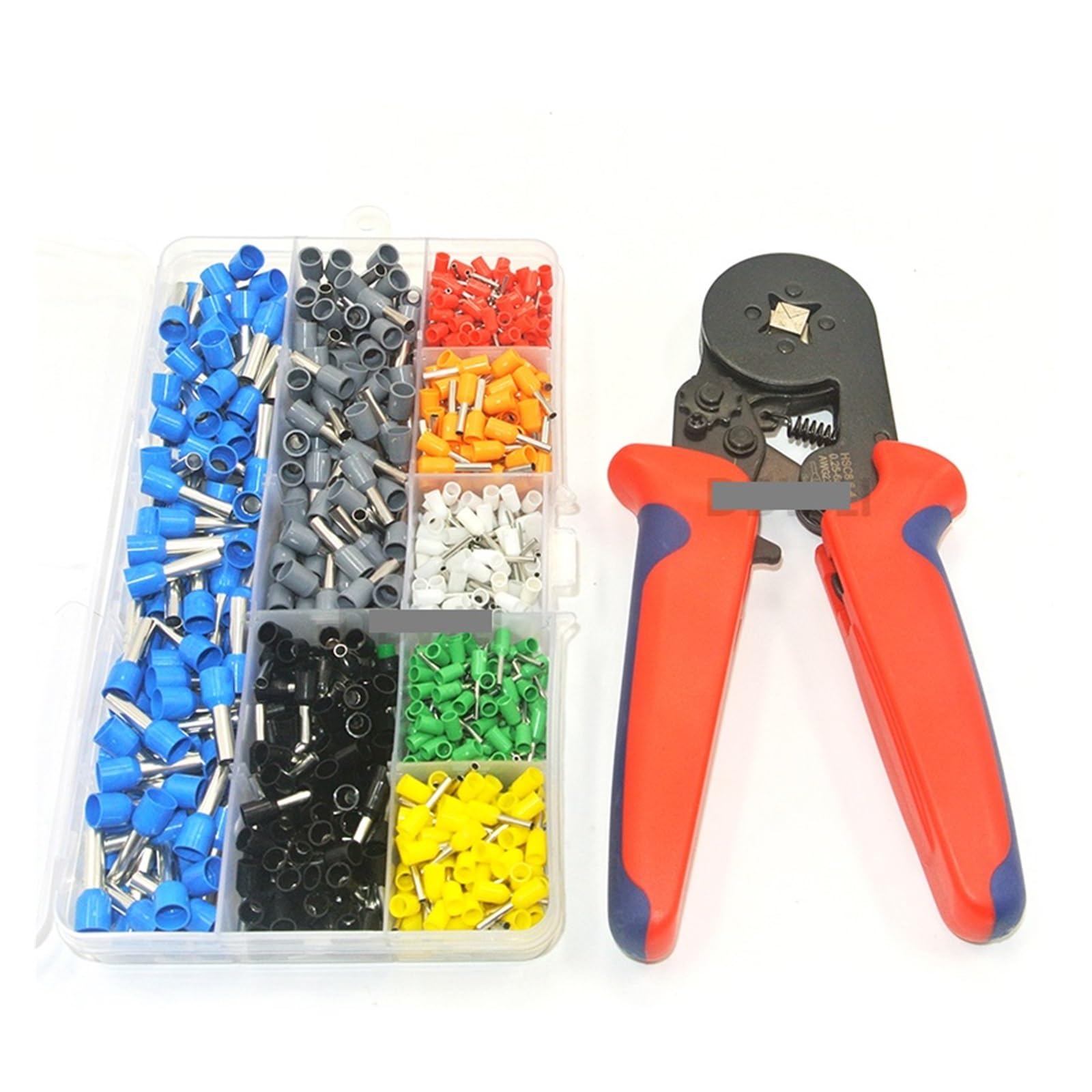 800 Wire Crimping Tool Kit AWG 10-22 Terminal Connector Sleeves Contractors Ferrule Crimper Pliers for Stripper Wiring Projects(Red)
