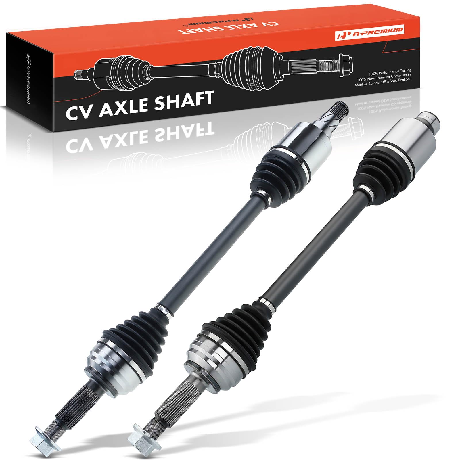 A-Premium Pair (2) Front CV Axle Shaft Assembly - Compatible with Tesla Model S 2012 2013 2014 2015 2016 BATTERY EV - Driver and Passenger Side,
