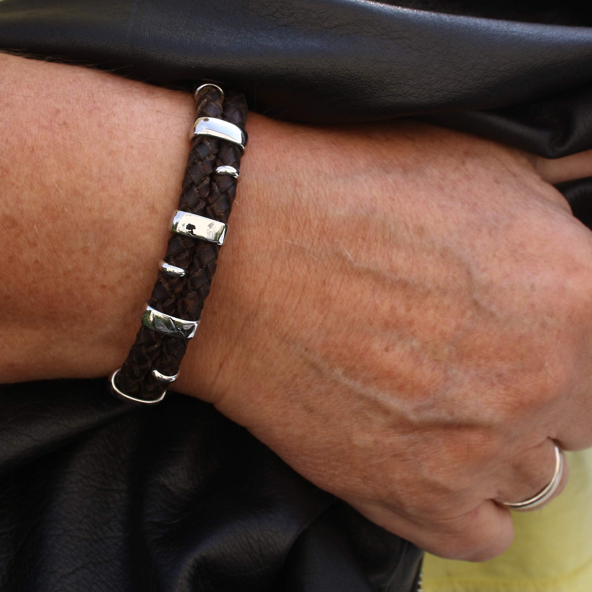 Echt Leder-Armband AFRICA F Braun Männer Herren