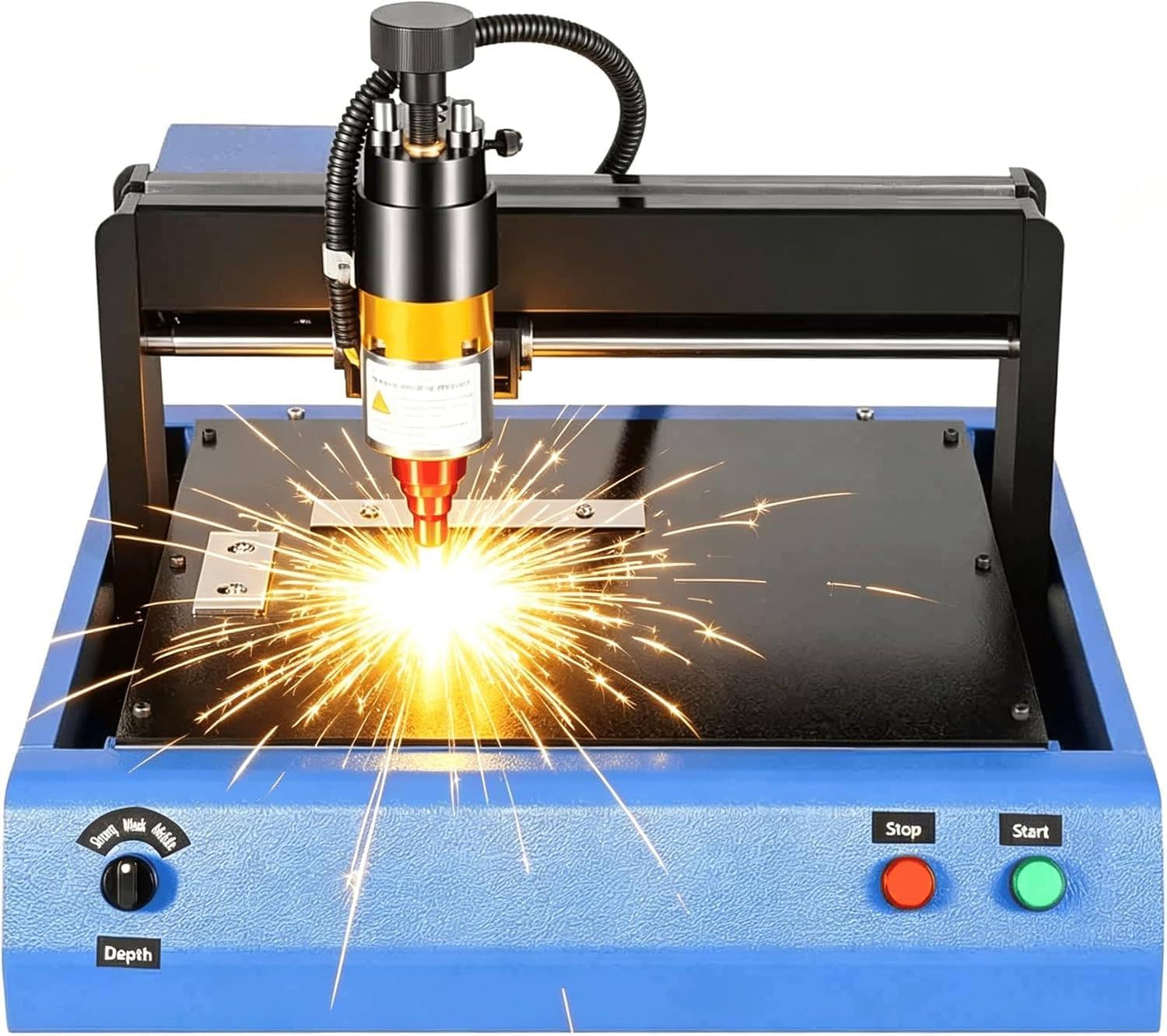 GAYAYAS 400W Electric Metal Marking Engraving Machine, Dot Peen Marking Machine, Steel Plate Engraving Machine, for Metal,Range Adjustable 300 * 200MM