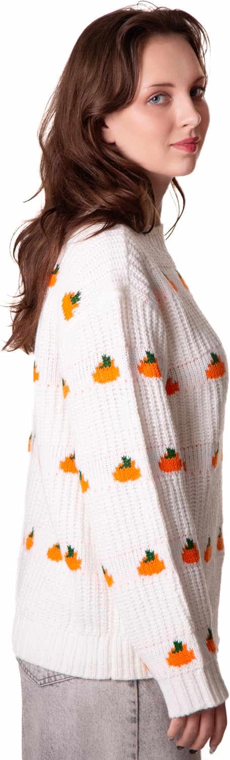Madore Pumpkin Sweater for Womens Halloween Sweater Dall Autumn Woman Teens Women Cute Spooky Christmas Outfits - Image 3