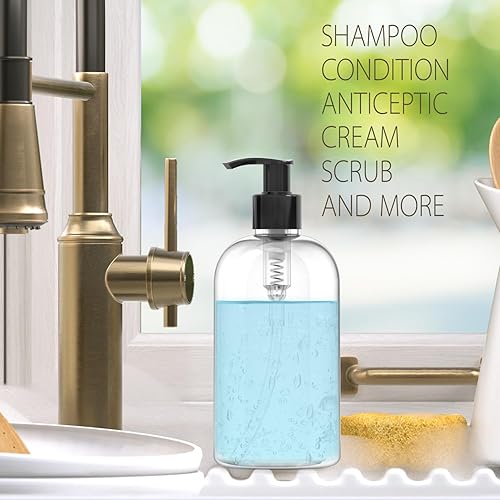 Miniatura 4 de Dispensador de jabón de manos, 4 unidades, sin BPA, dispensador de jabón portátil para baño, dispensador de botellas de plástico vacío transparente