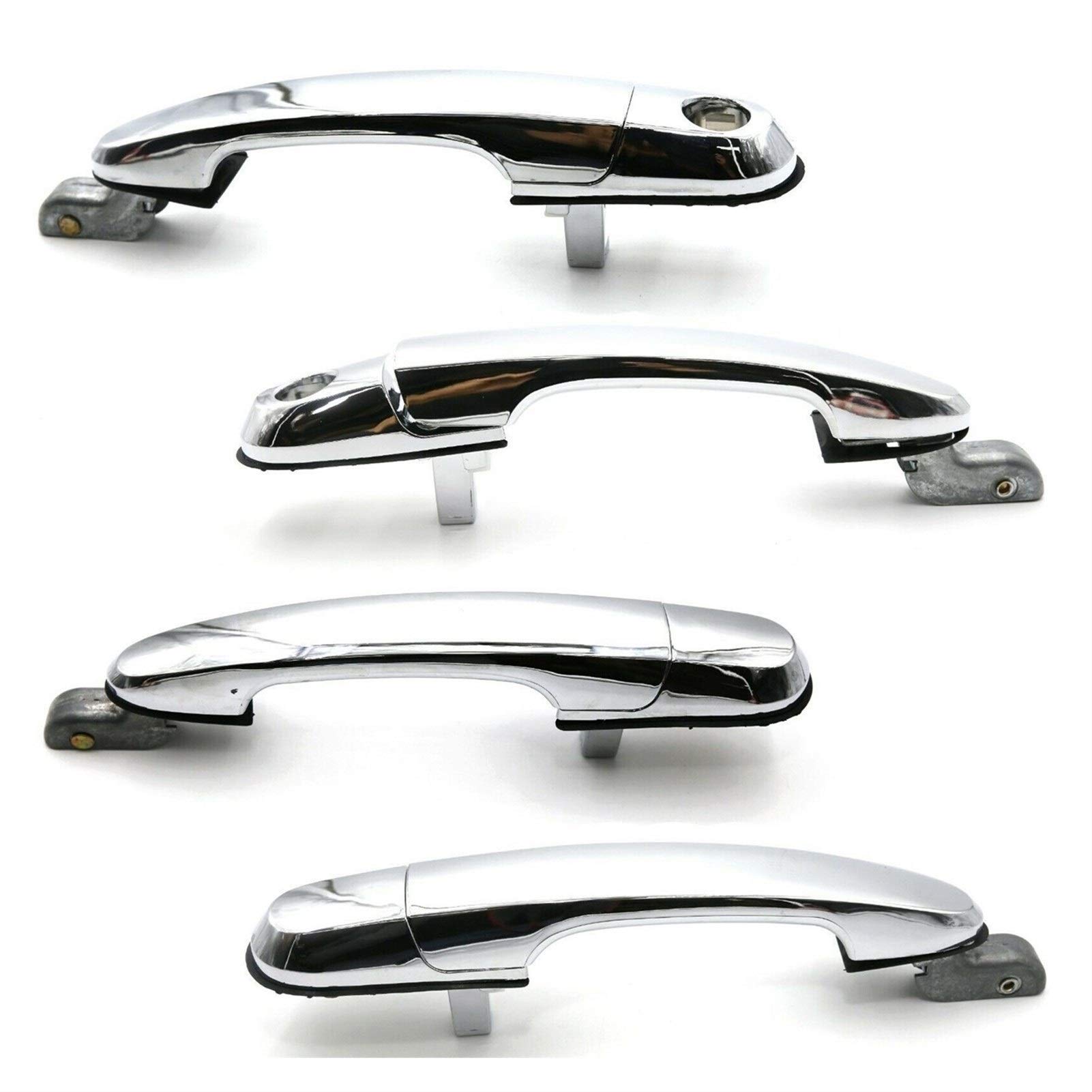 4 szt. 1 zestaw chromowana klamka do przednich tylnych drzwi zewnętrznych, dla HYUNDAI, Tucson 2005-2009, OEM 826502E010 826602E010 836502E010 836602E010