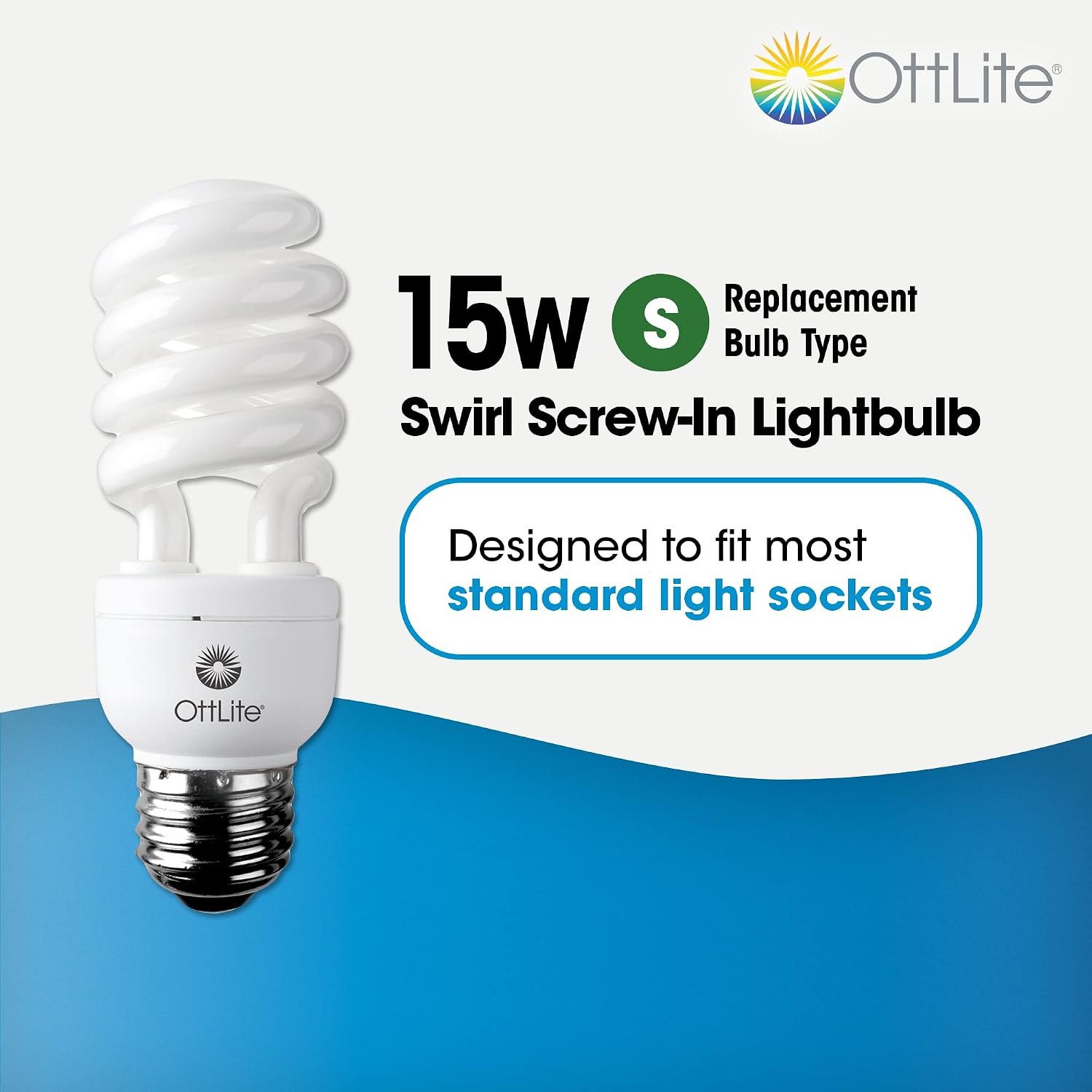 OttLite bulb designed to fit standard light sockets