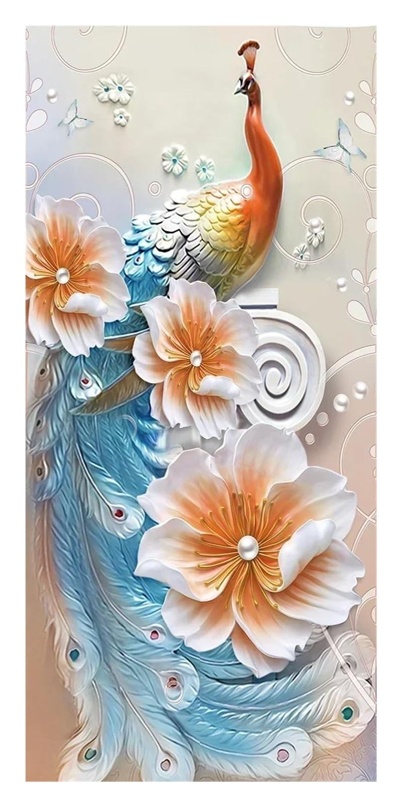 Autocollants de porte de peinture paysage naturel, sticker mural étanche 90x200