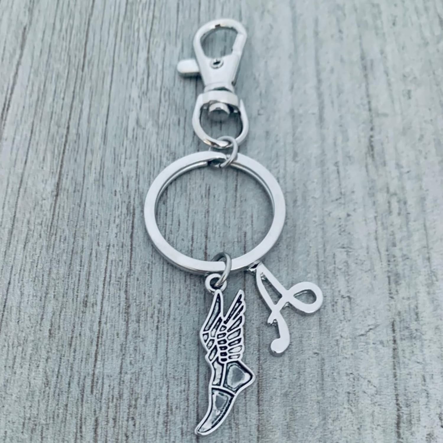 Personalized Runner Keychain, Track Running Gift, Unisex Runner Jewelry, Cross Country, Track and Field Gift - Image 2