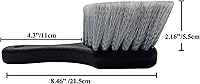 Vista 2 de Wheel & Tire Brush for Car Rim, Soft Bristle Car Wash Brush, Cleans Tires & Releases Dirt and Road Grime, Short Handle for Easy Scrubbing Black Negro