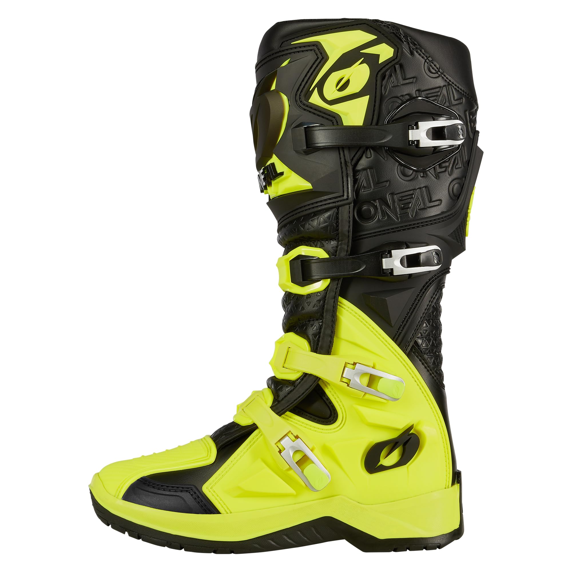 O'Neal Stivali Motocross Alta Qualità Microfibra Protezione Termica Stivale RMX PRO V.24 Adulto Nero Giallo Neon