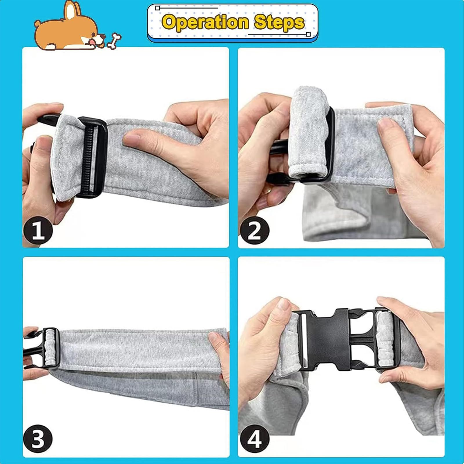 Borsa per cani fino a 10 kg, borsa per il trasporto portatile per cani, per passeggiate, attività all'aperto ed escursioni (grigio)