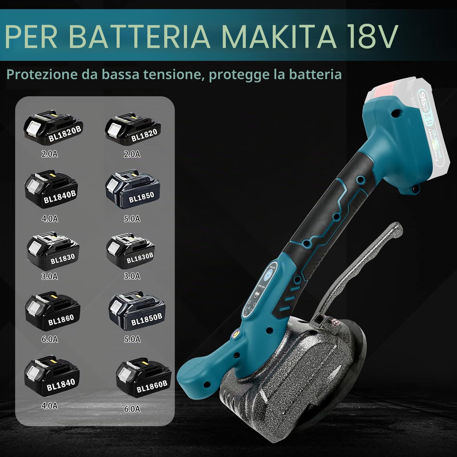 Vibratori per Piastrelle per Makita 18 V Batteria, 80 kg Vibratore per Piastrelle 18V, Macchina Elettrica per Piastrelle Strumento di vibrazione con ventosa da 4,7 x 4,7 pollici, 5 velocità regolabili