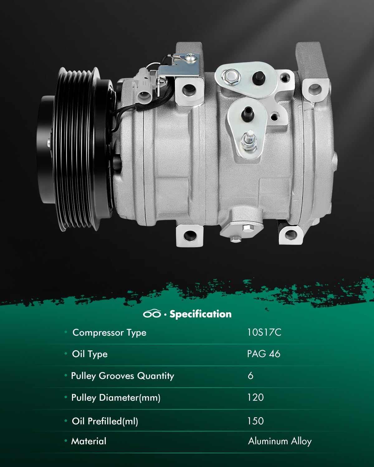 SCITOO Air Conditioner AC Compressor with Clutch for Toyota Tundra 4.7L 2000-2006 (883200C010 883200C01084)