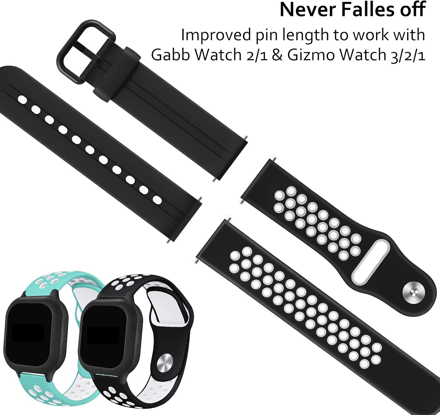 Soft Silicone Sport Band Compatible with Garmin Bounce Watch 1/2