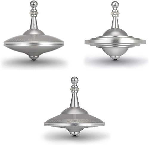 trompos UFO Trompo de metal. Juguete divertido para niños y adultos. Inspirado en el avistamiento OVNI documentado en 1947 en Roswell, Nuevo