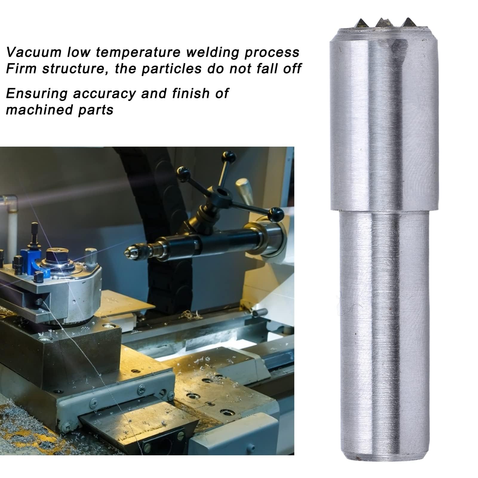 Reparador de Muela Abrasiva Diamantada Cuadrática Pluma de Diamante de 5 Puntos para Rectificadoras Ángulo y Amoladoras Profesionales Herramienta de Rectificado y Afilado de Discos Abrasivos