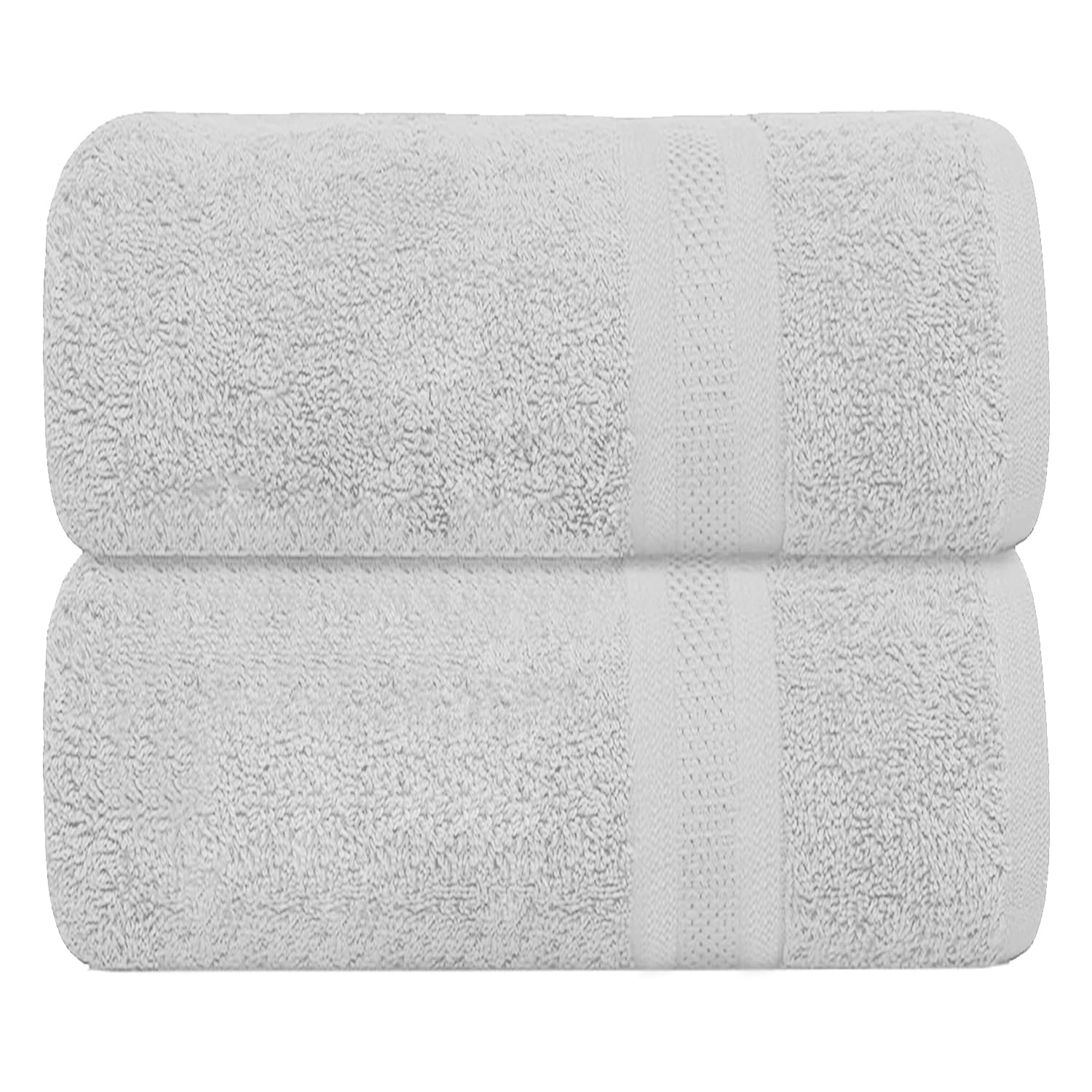 Hieftan Towels Bath Sheet Set – 100% Cotton Pack of 2 Jumbo Extra Large Bath Sheets Towel 600gsm Highly Absorbent Rapid Dry Super Sheets for Bathroom 180 X 90 cm (White)