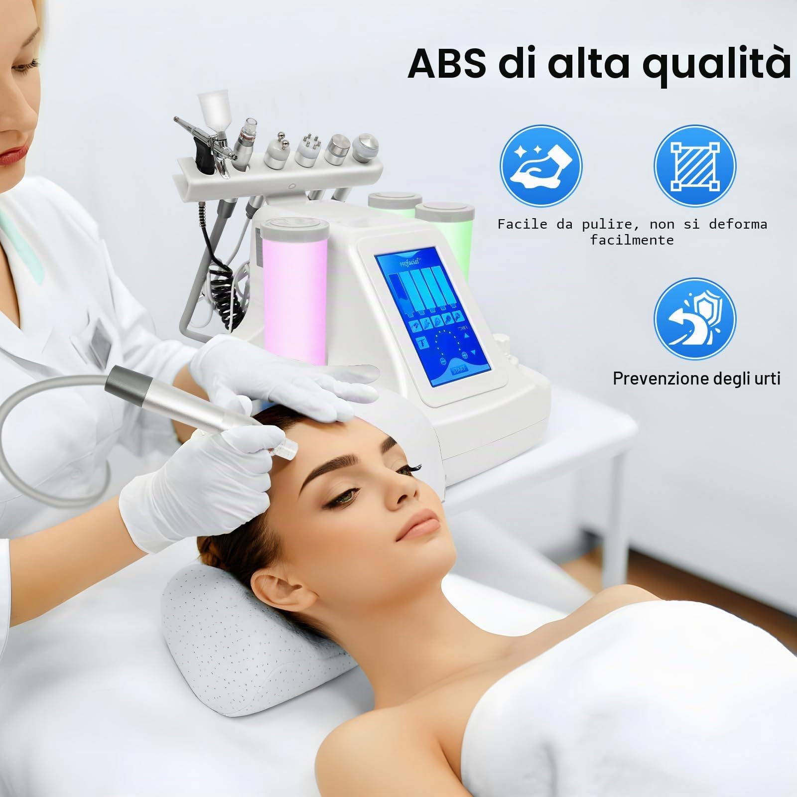 Toning, macchina per la pulizia della pelle 7 in 1, macchina di bellezza, pulizia profonda, Beauty Face Care Machine, maschera LED per la cura del viso, multifunzione, per famiglie, centri di