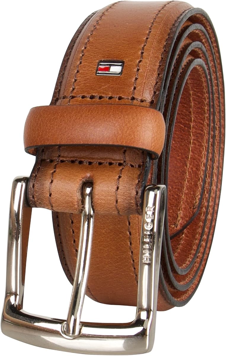 Tommy Hilfiger Men's Flag Ornament Dress Belt