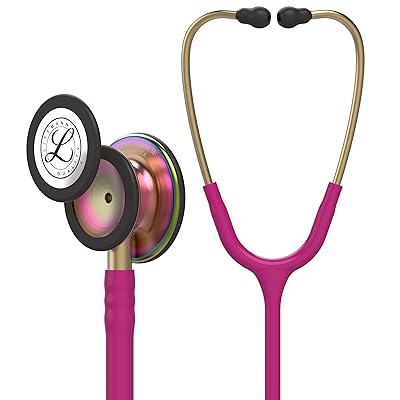 3M Littmann Classic III Monitoring Stethoscope, 5803, More Than 2X as Loud, Weighs Less, Stainless Steel Black-Finish Chestpiece, 27" Black Tube, Stem and Headset