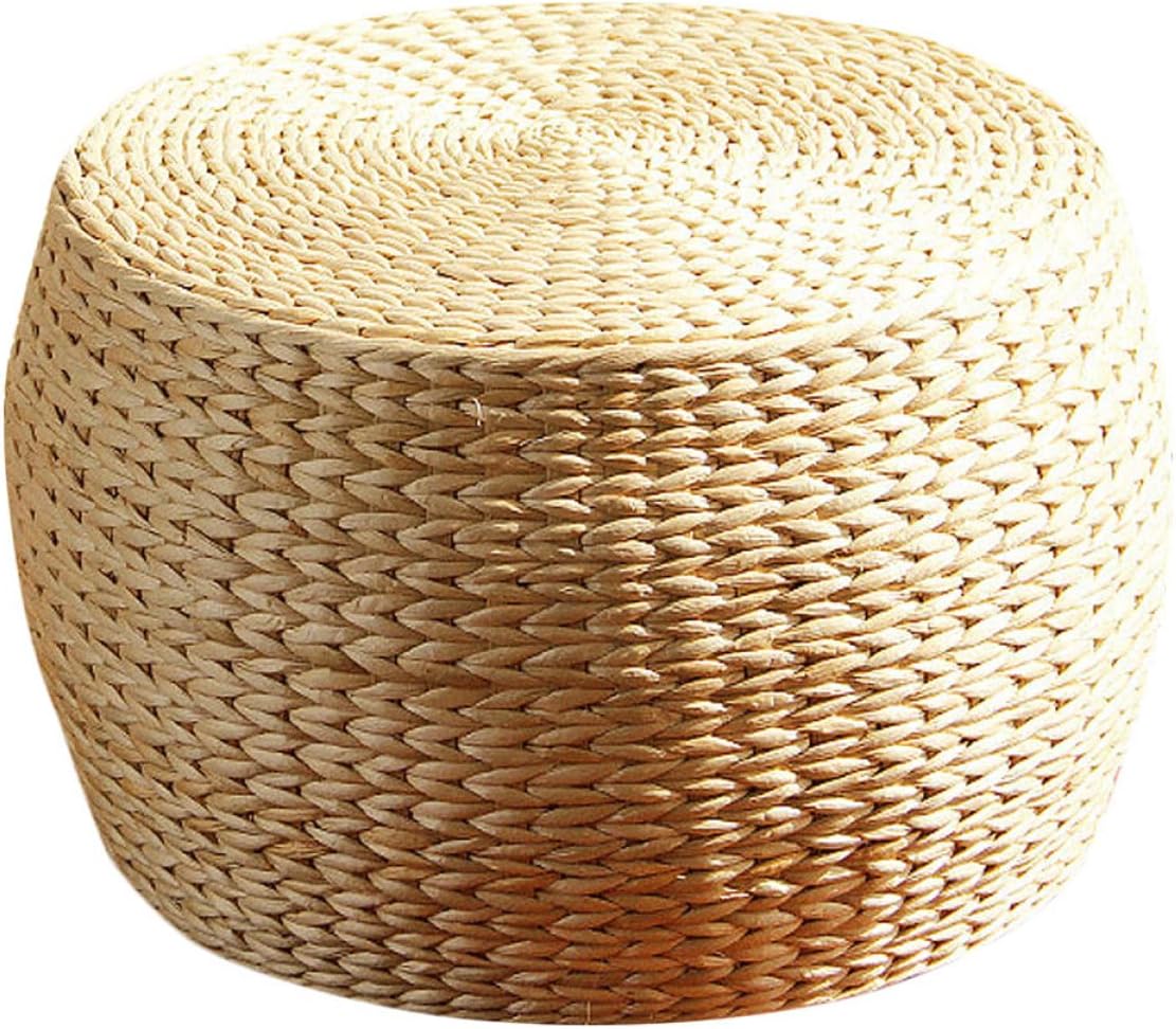 Garneck - Stool for Home Use Woven Rattan Shoe Changing Step Stool for Entryway Living Room and Porch Elegant Design for Easy Footrest and Extra Seating