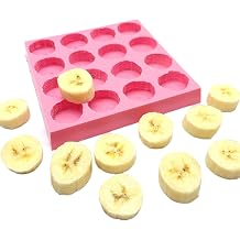 Banana slices silicone mold 16 cavities banana mold Realistic fruits molds wax melts molds NC074