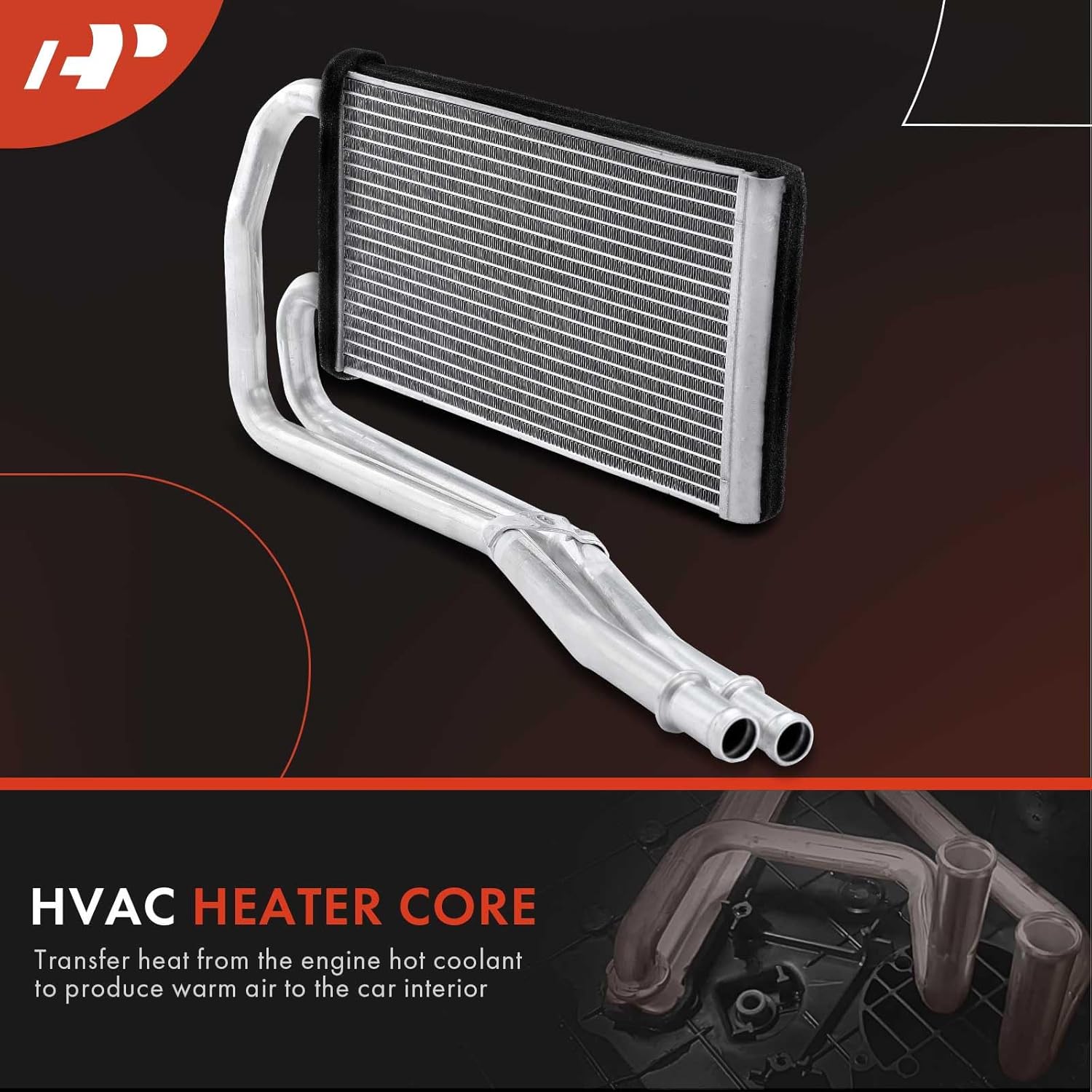 A-Premium Rear HVAC Heater Core Compatible with Dodge Journey 2009-2020, Replace# 68038188AA