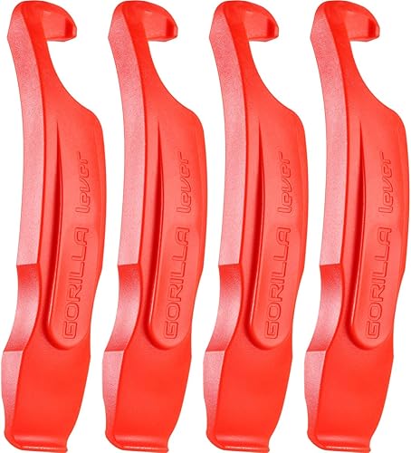 Palancas para neumáticos de bicicleta ultra fuertes  Paquete de 4  Rojo lava