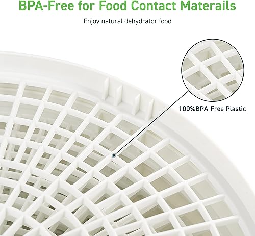 Miniatura 6 de COSORI Accesorios para deshidratador de alimentos, solo para 5 bandejas CFD-N051-W, sin BPA, CFD-TR051-WUS, plástico, paquete de 2