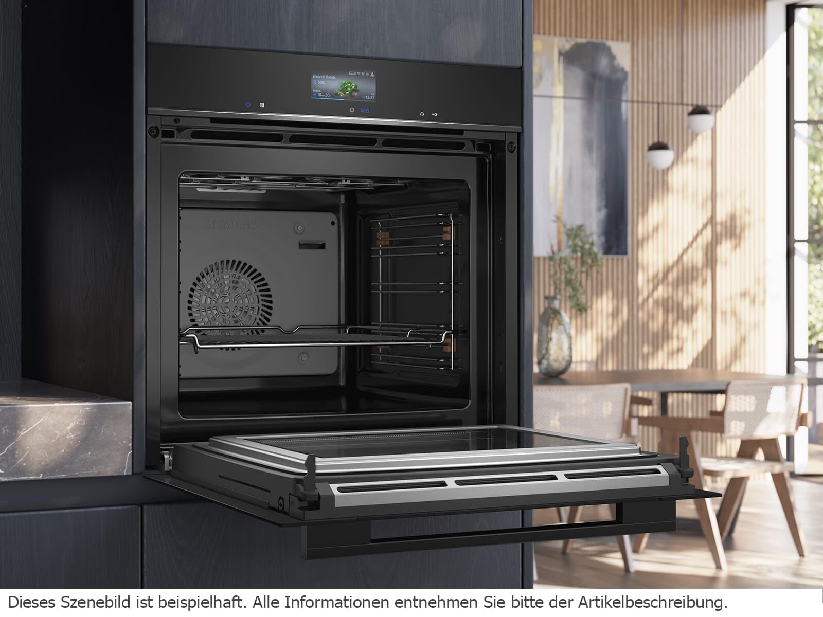 Siemens HM736G1B1 Backofen mit Mikrowelle Schwarz
