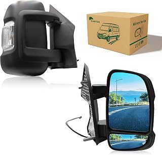 Außenspiegel Komplett Rechts elektrisch für Jumper Ducato Boxer Baujahr 2006-2023 Seitensicht-Spiegel Konvex mit Blinklicht OE 735424397
