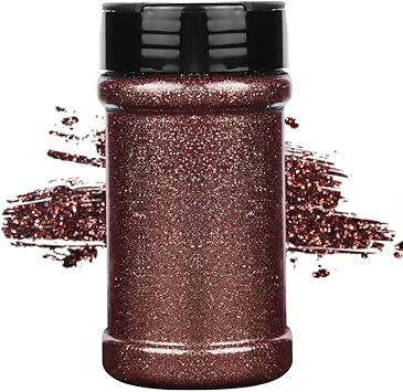 TORC Brown Fine Glitter 4OZ Glitter Powder for Tumblers Resin Crafts Slime Cosmetic Nail Painting Festival Decoration