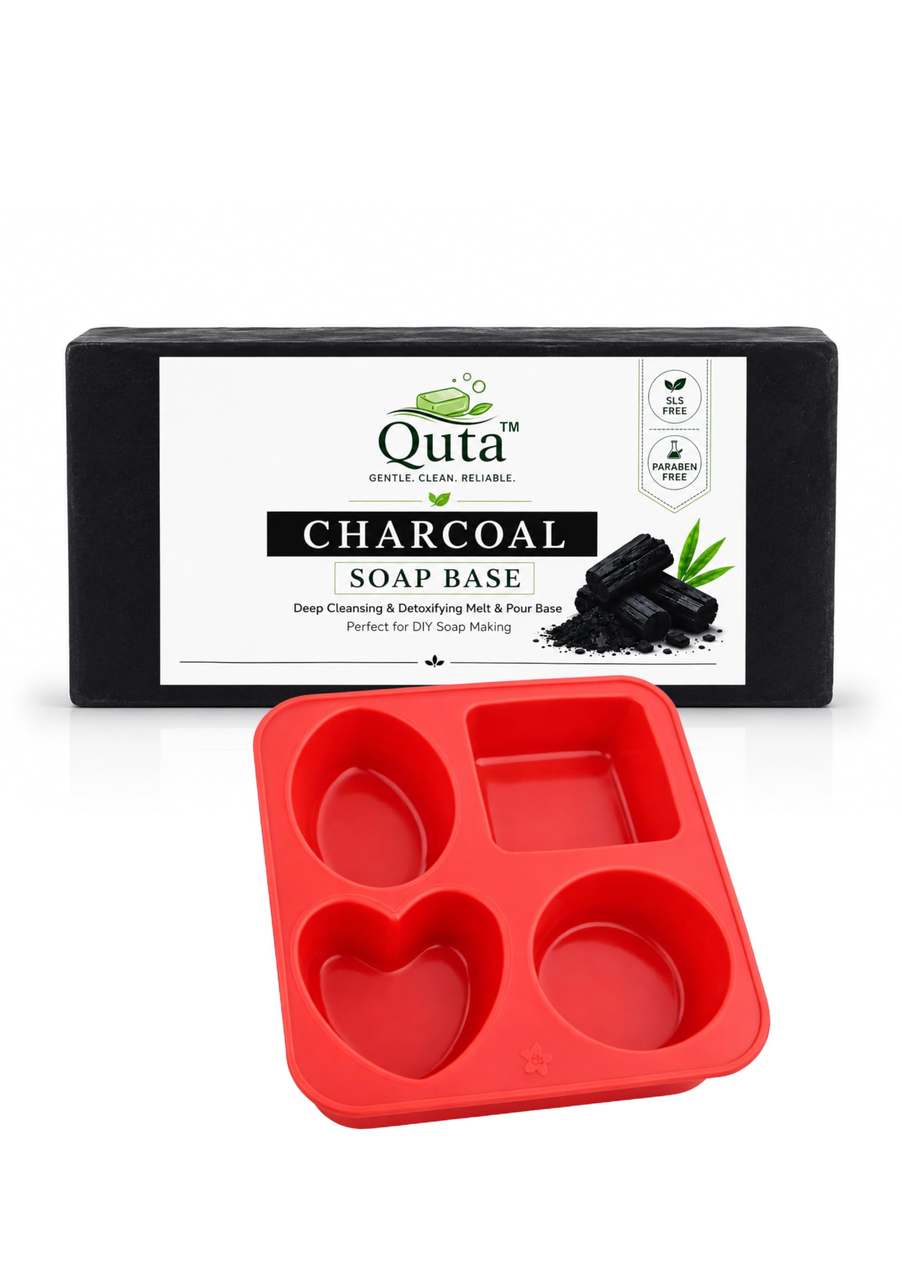 Charcoal Soap Base 500 g with Soap Mould | DIY Handmade Soap Making Kit, Glycerin Base | SLS & Paraben Free-image-18