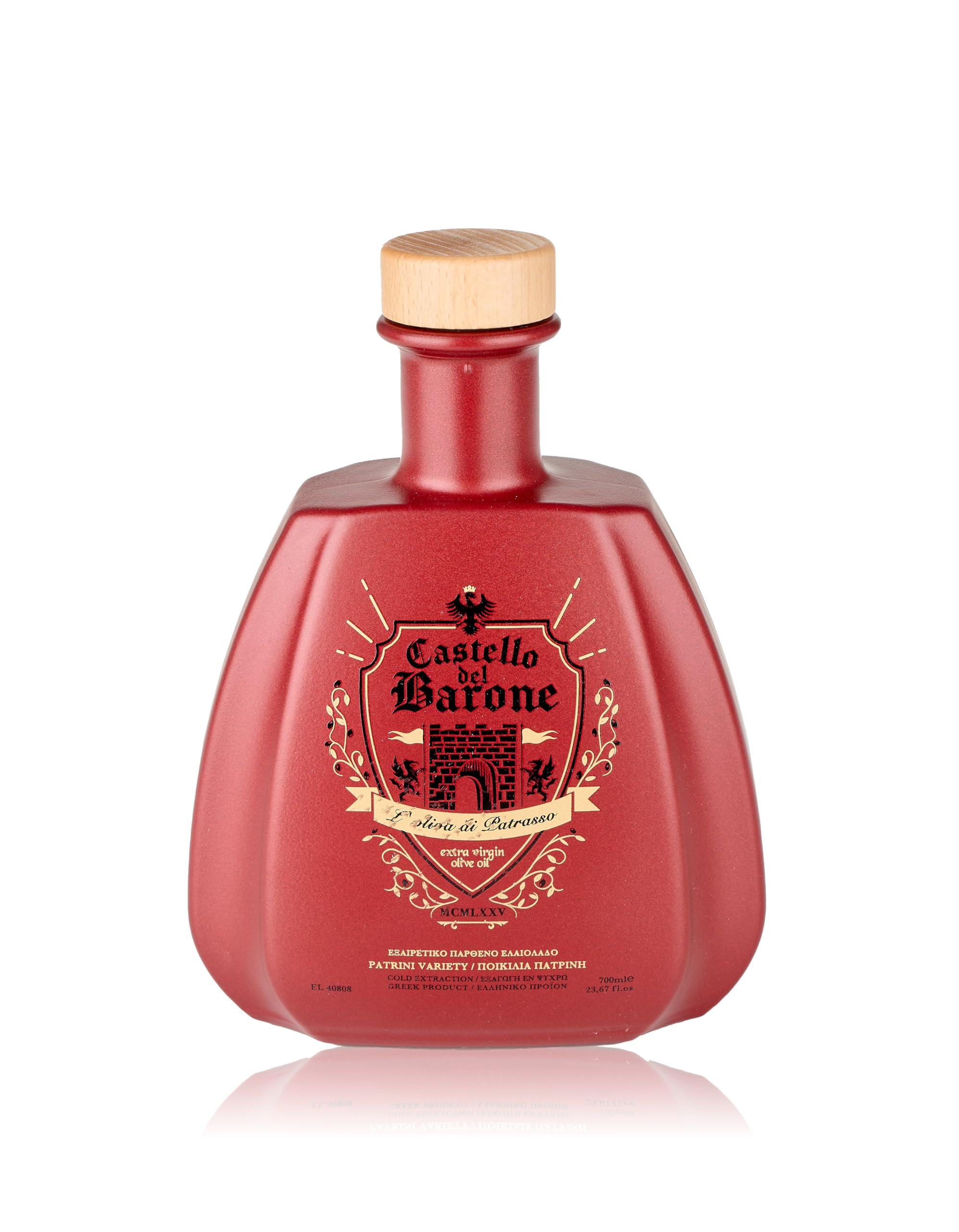 Ranis Castello del Barone oliwa z oliwek Extra Virgin o intensywnym aromacie i rewelacyjnym smaku ze starożytnej odmiany oliwek w Achaia, Grecja, 700 ml