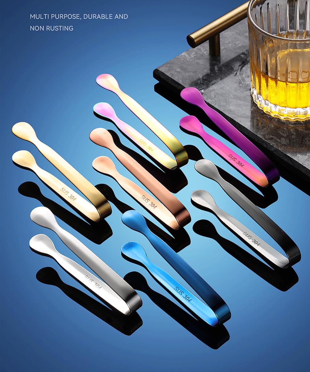 Mini Stainless Steel Serving Tongs - Silver -5 Mini Stainless Steel Serving Tongs - Silver -5