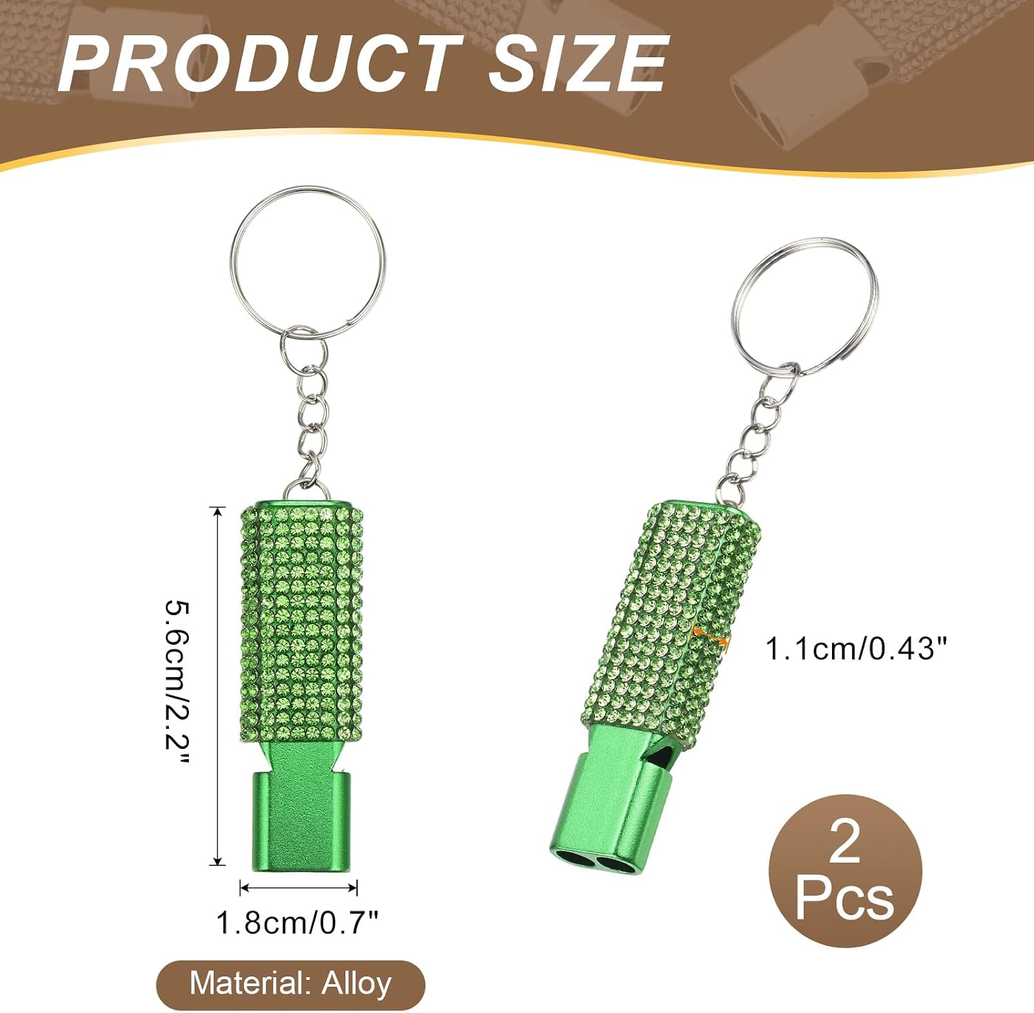 PATIKIL Emergency Whistle with Keychain, Bling Safety Survival Whistles Rescue Signaling Loud