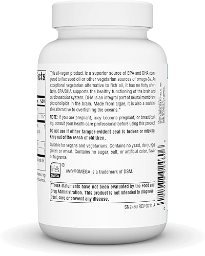 Miniatura 12 de Source Naturals Omega-3 veganos, EPA-DHA sin pescado, para apoyo a la salud cardíaca y cerebral* 300 mg - 60 cápsulas blandas veganas