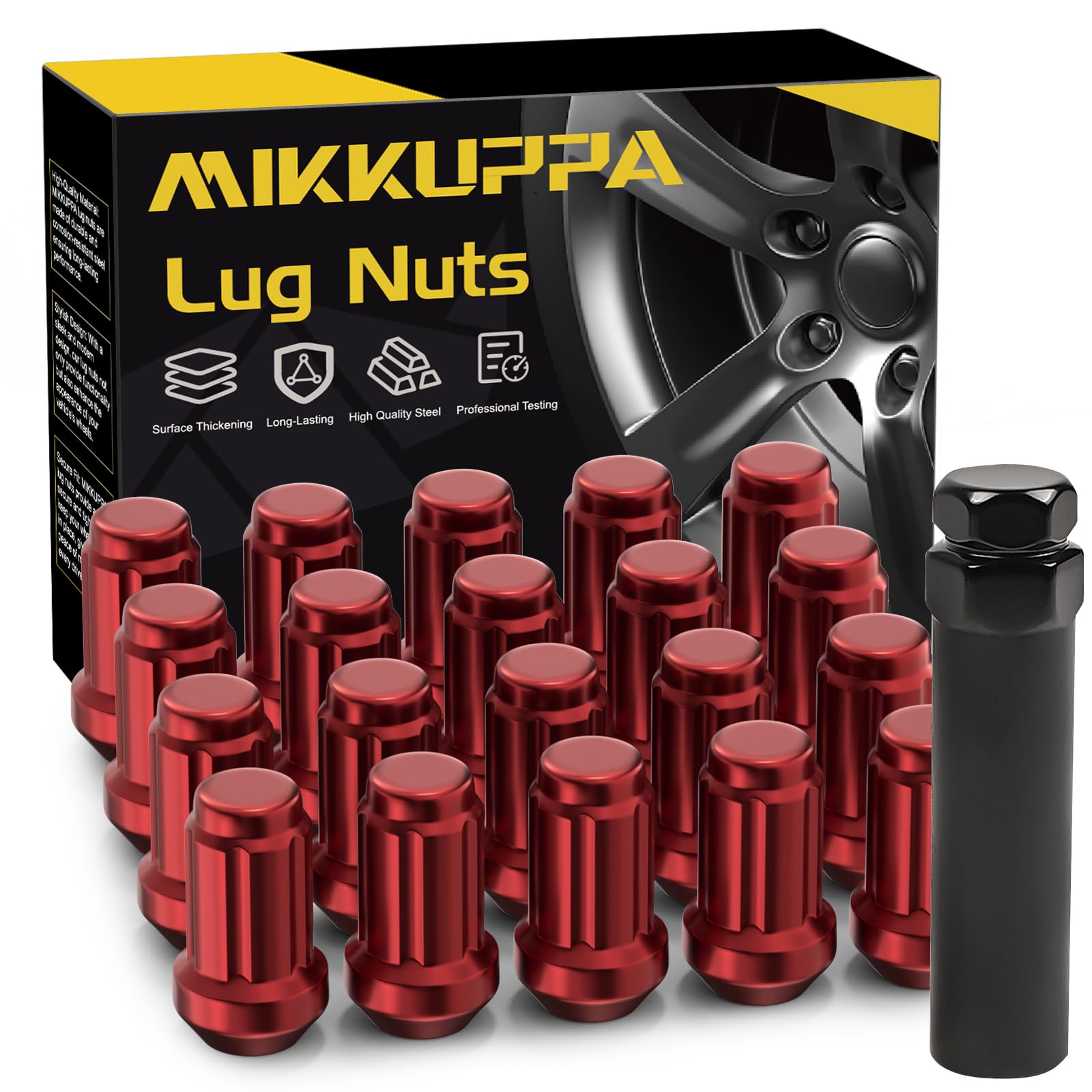Amazon.com: MIKKUPPA M12x1.5 Lug Nuts Red - Replacement for 1994