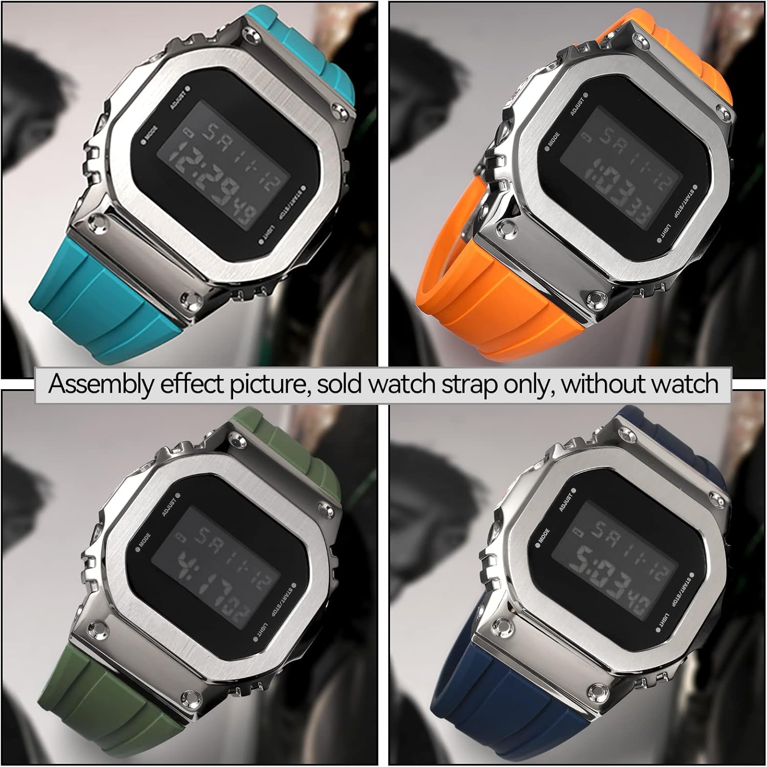 Quick-release Strap Replacement Fluororubber Watch Band Compatible With Casio For G-SHOCK GM5600 GM-5600B Watchband Accessories
