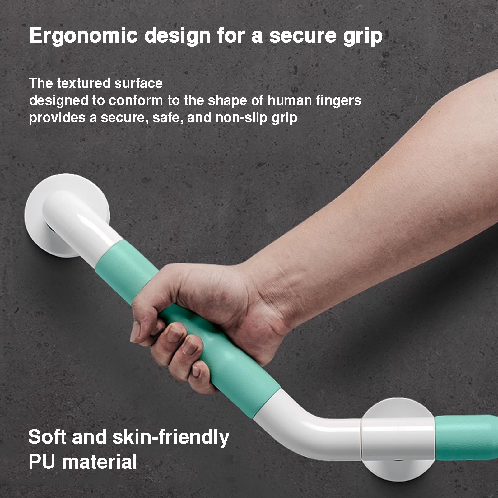 Barra De Apoyo For Baño En Forma De L, Con Agarre De Seguridad De 135° For Ducha, Con Agarre Antideslizante, Capacidad De Peso De 200 Kg, For Personas Mayores(Blue1)