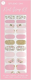 Bella Flora Nail Wrap Kit by Studio Oh! - Includes 22 Nail Wraps in Various Designs & Colors and Application Tools - Easy to Apply & Remove Wraps for Any Outfit or Mood