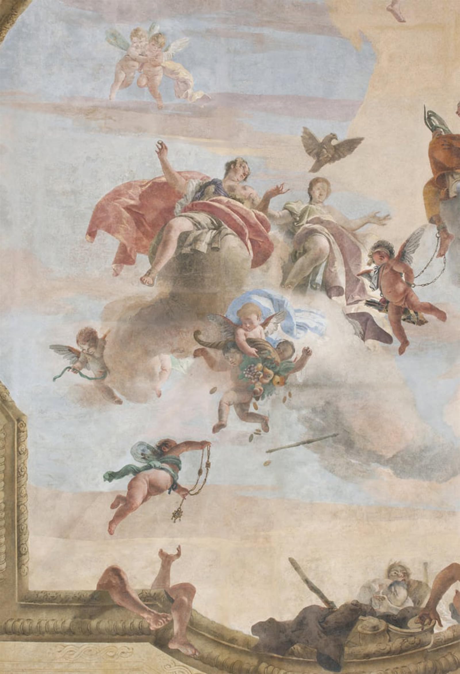 ARTXLXXBN Famous Painting Canvas Artwork Graffiti Print the Fall of the Demonstories of Scipio by Battista Tiepolo Portrait Canvas Image for Home Decor 60x90cm