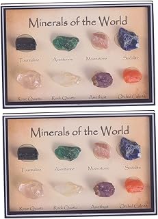 Vaguelly 2 Boxes Ore Specimen Useful Teaching Samples Creative Teaching Samples Natural Crystal Ores Amethyst Crystal Rough Ores Teaching Materials Ornament Natural Decorations Textbook Mix
