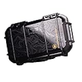 56 ToughBox - EDC Dry Box Protective Case USA Made for Organization of Cameras, Phones, Camping, Fishing, Hiking, Water Sports (Black, TOPO)
