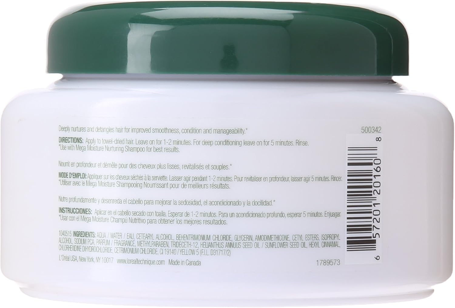L'Oreal Paris Natures Therapy Mega Moisture Nurturing Creme, 16 Ounce