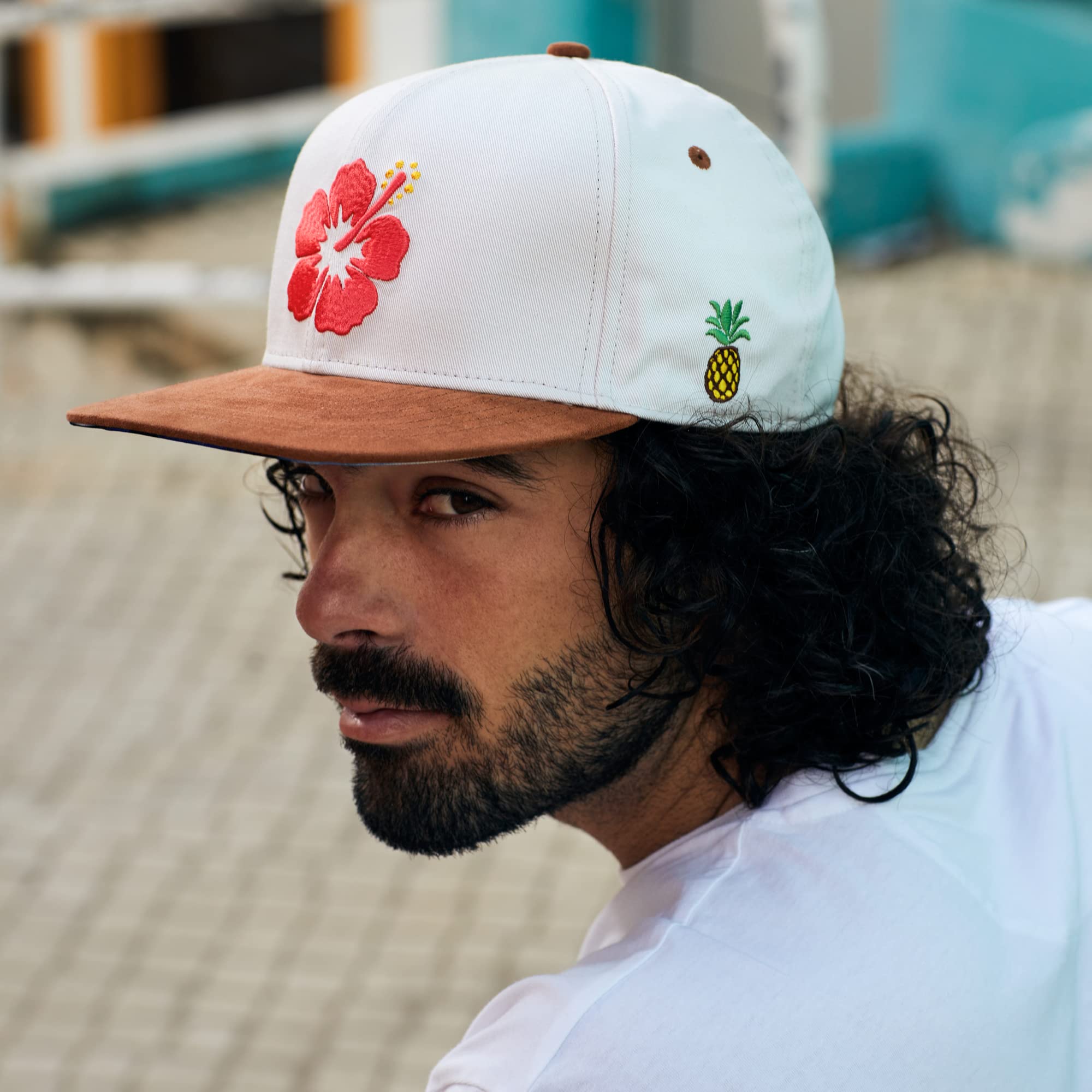 Cadency® Gorra Snapback, Hawaii, Color Gris Arena, Unisex, Tamaño Ajustable