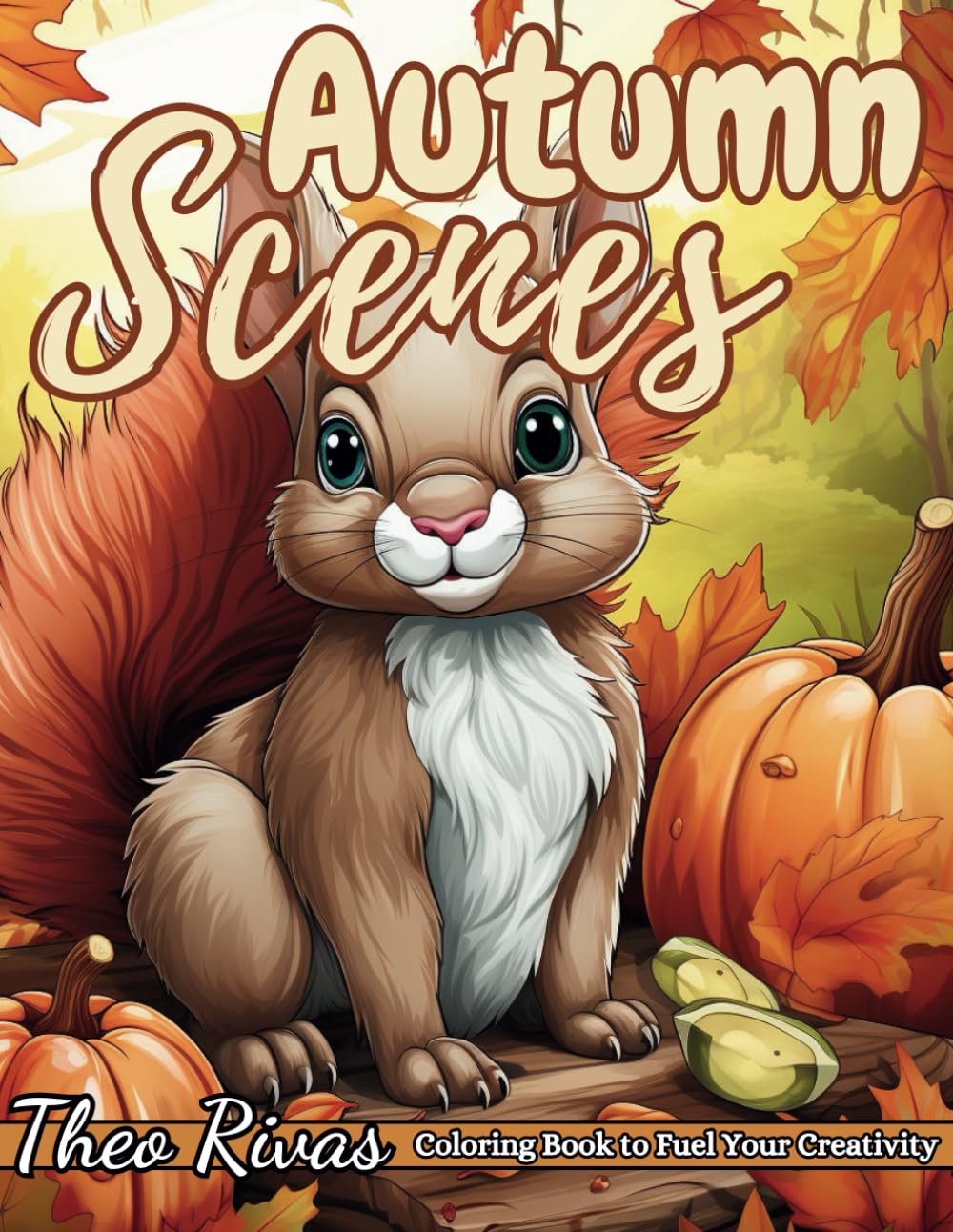Autumn Scenes Coloring Book: Bold and Easy Autumn Coloring Pages for Adults, Large Print, Collection of Beautiful Fall Scenes