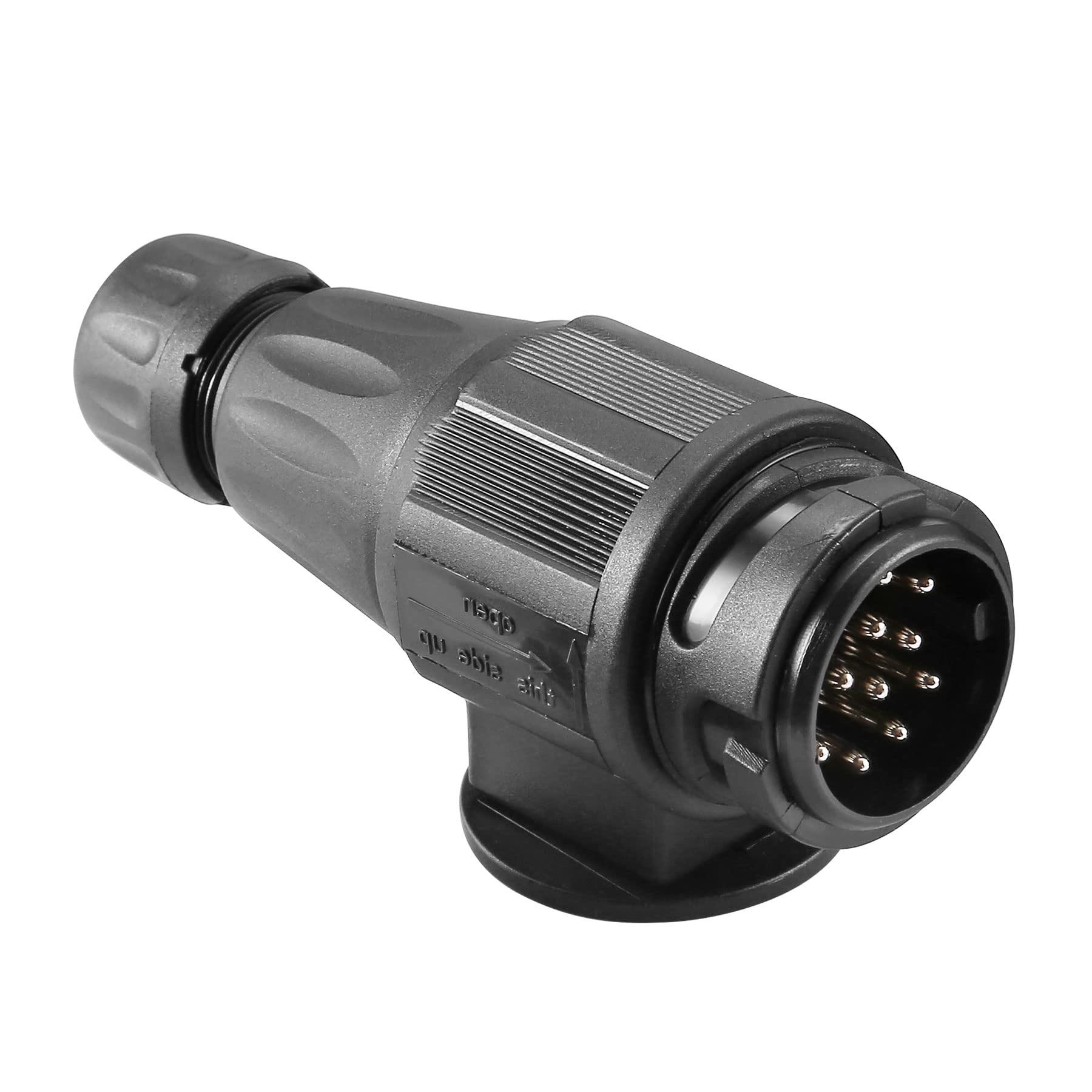1 Pezzo Spina 13Poli Rimorchio 12v,Spina 13Poli per Macchine Agricole, ISO1724,Impermeabile,Presa 13Poli 12v Maschio, Spina 13Poli per Rimorchio Trattori Portabici Auto RV (DG13P-1)