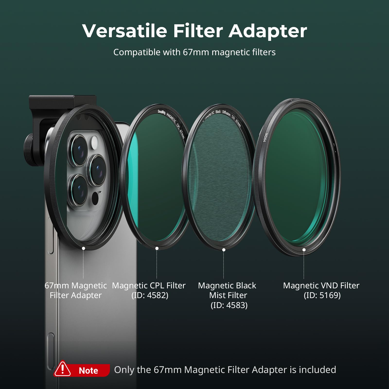 SMALLRIG Adattatore universale per filtro magnetico 67 mm 5171