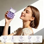 Purple Étui en silicone Cat pour vaporisateur à mains Touchland – Livré avec porte-clés & 6 Accessoires mignons, avec trous décoratifs pour style personnalisé (Compatible avec 1 FL OZ/30ML Mist de puissance)