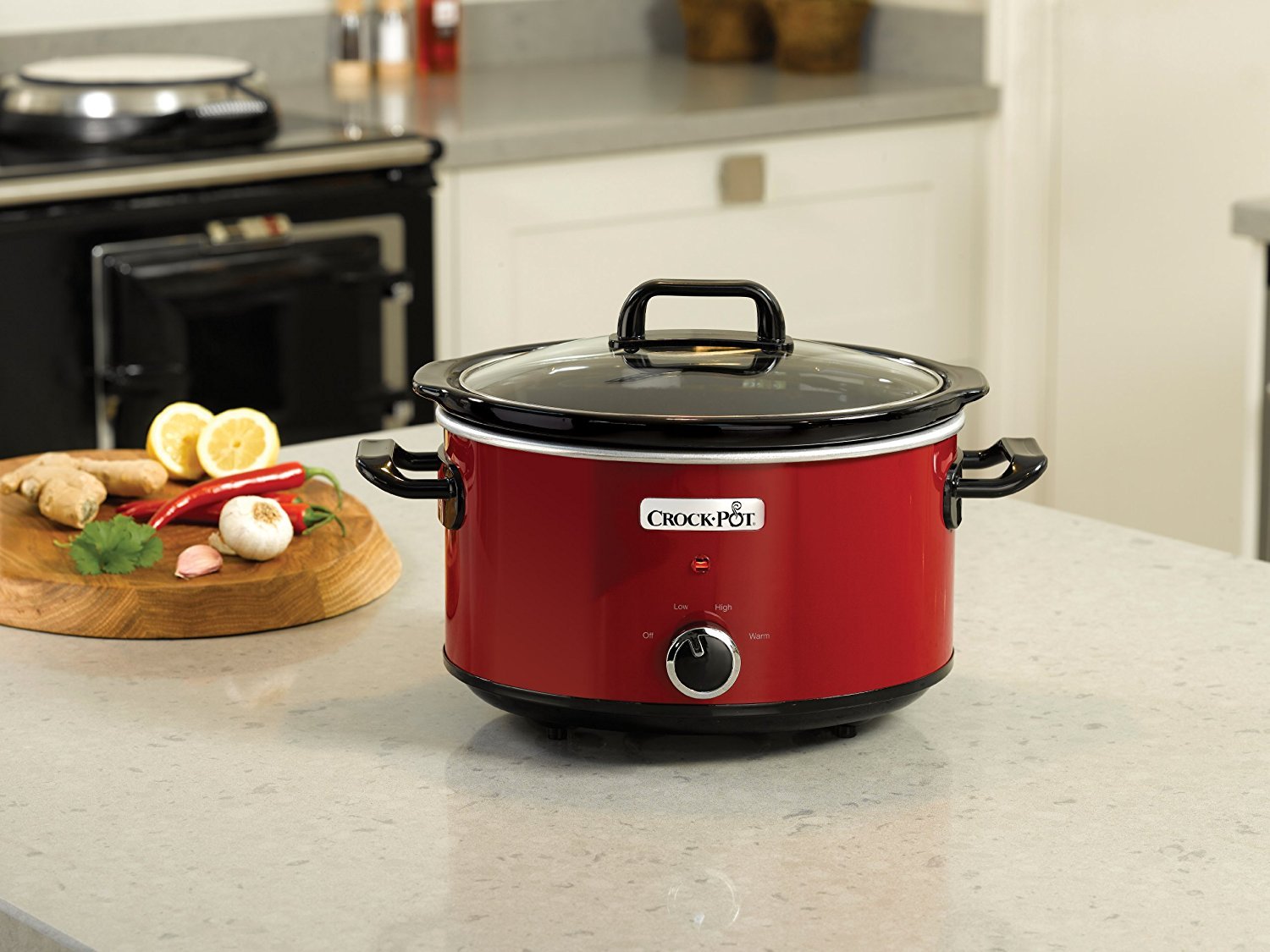 Crock-Pot - Olla de cocción lenta (3,5 l), color rojo [importado de UK]