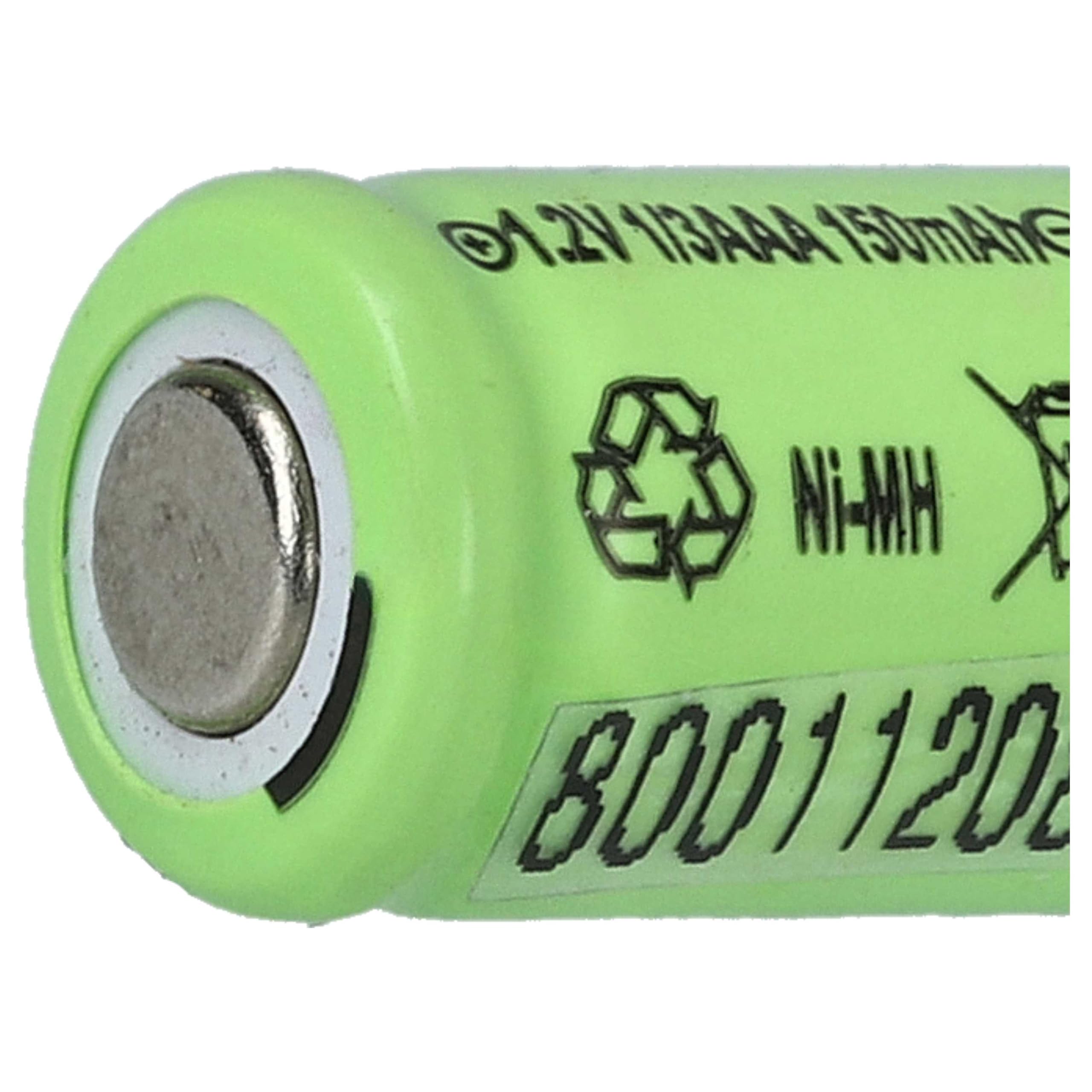 vhbw 20 x wymienne baterie do 1/3AAA dla modelu RC (150mAh, 1,2V, NiMH)